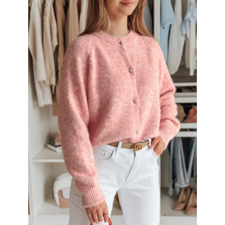 Rózsaszín női gombos pulóver MY2471