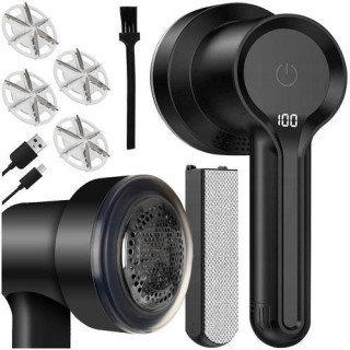 Akkus szöszeltávolító fekete színben