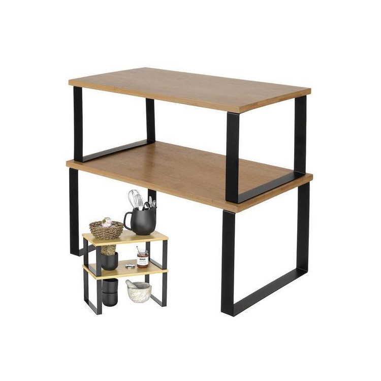 Bambusz polc a konyhába - 2 db