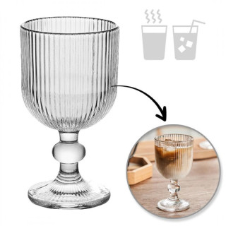 Bordázott pohár szárral - 255 ml