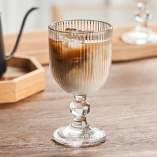 Bordázott pohár szárral - 255 ml