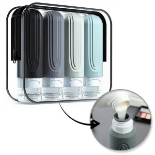 Színes szilikon utazópalackok 4 az 1-ben készlete