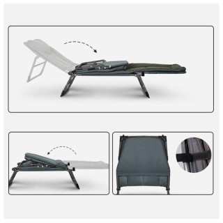 Összecsukható kempingágy szürke színben