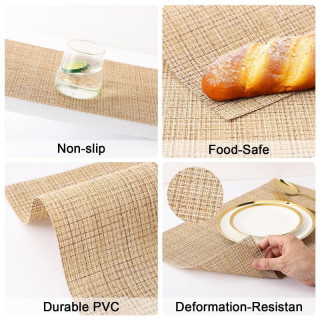 Barna téglalap alakú asztalterítő