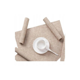 Téglalap alakú bézs asztalterítő