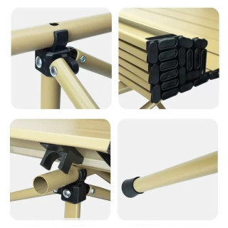 Bézs színű összecsukható turistaasztal