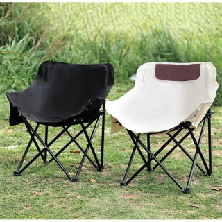 Bézs színű kempingszék zsebbel