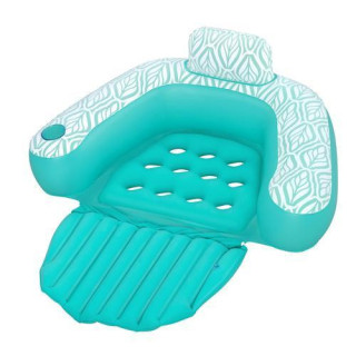 Kék és fehér felfújható szék