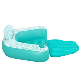 Kék és fehér felfújható szék