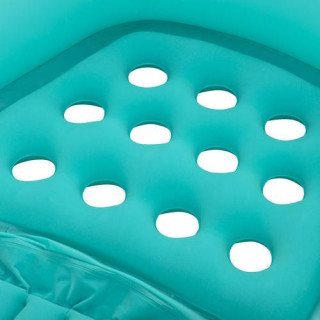 Kék és fehér felfújható szék