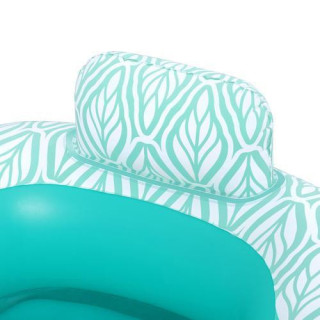 Kék és fehér felfújható szék