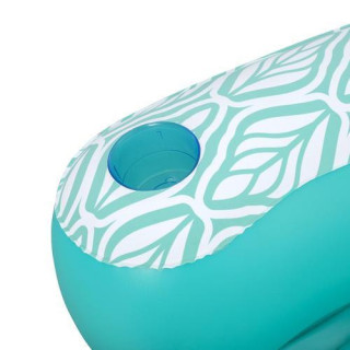 Kék és fehér felfújható szék