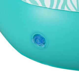 Kék és fehér felfújható szék