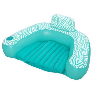 Kék és fehér felfújható szék