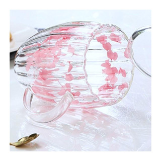 Hullámkarton termosz rózsaszín virágokkal belül - 300 ml