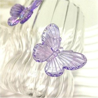 Hullámos pohár lila pillangókkal - 260 ml