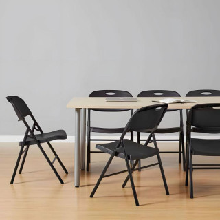 Fekete, 4 darabos összecsukható szék szett