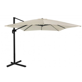 Bézs színű kerti napernyő tetővel - 2,5x2,5 m -