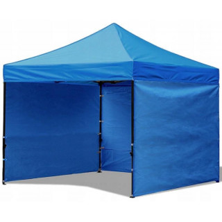 Összecsukható árusító stand kék színben - 3x3 m