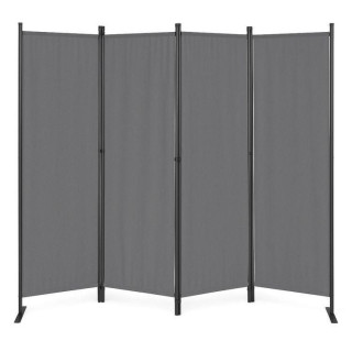 Szürke összecsukható, 4 paneles paraván