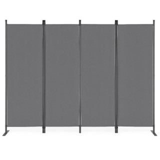 Szürke összecsukható, 4 paneles paraván