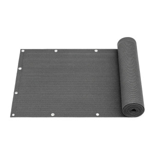 Szürke árnyékoló erkélyfedés szerelvényekkel - 100x700 cm