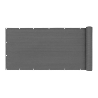 Szürke árnyékoló erkélyfedés szerelvényekkel - 100x700 cm