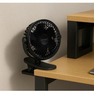 Vezeték nélküli fekete ventilátor csipesszel