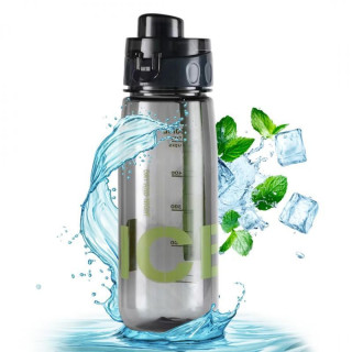 Átlátszó fekete kulacs - 800 ml