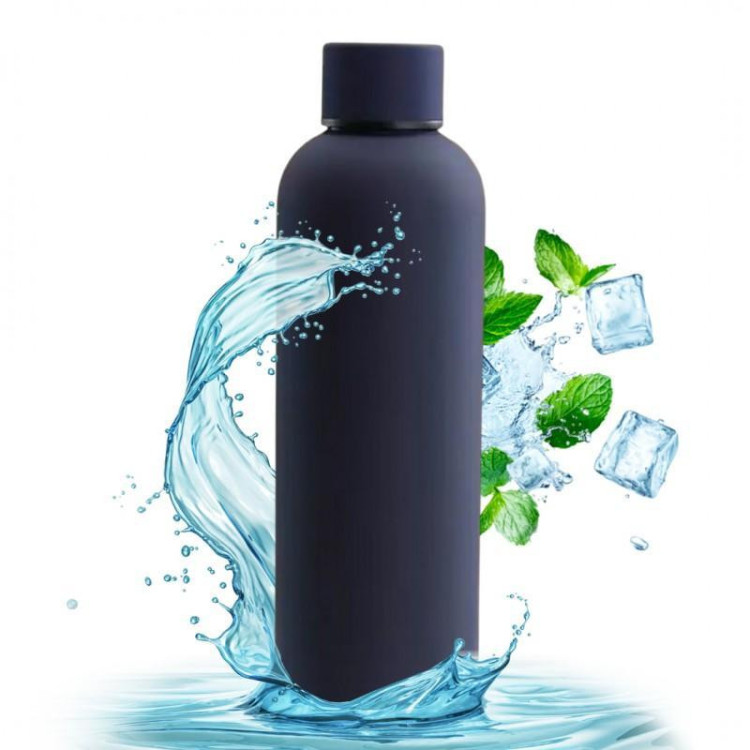 Sötétkék rozsdamentes acél termosz - 500 ml