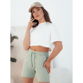 Női zöld pamut rövidnadrág SY0328