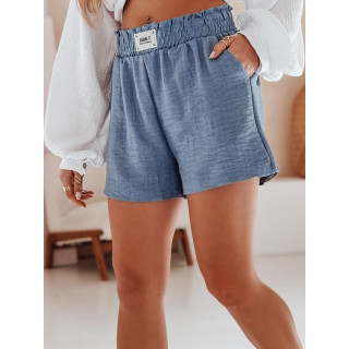 Női kék rövidnadrág rugalmas derékkal SY0452