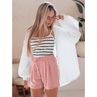 Rózsaszín női rövidnadrág SY0437 szövetből