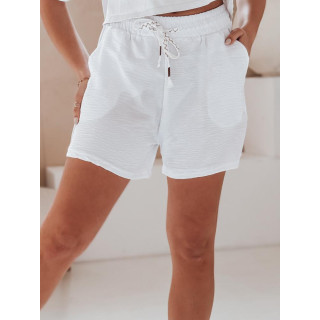 Női fehér, magas derekú rövidnadrág SY0450