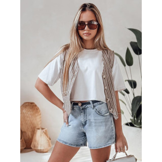 Széles szabású női farmer rövidnadrág SY0481
