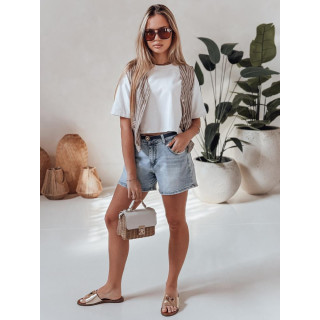 Széles szabású női farmer rövidnadrág SY0481