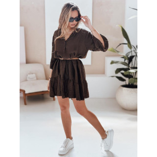 Női barna muszlin ruha EY2617