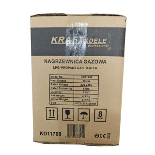 Gázfűtő 25kW + termosztát + reduktor KD11700