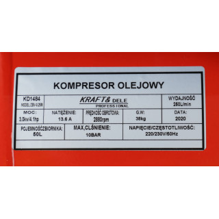 Olajkompresszor 50L KD1484
