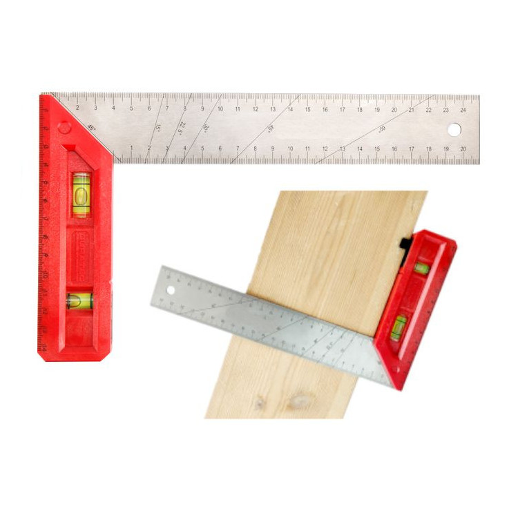 Uholník s vodováhou 250-603 mm KD10726