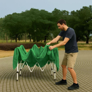 Zöld automata kerti sátor - 3x3 m -