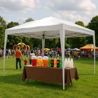 Automatikus fehér kerti sátor - 3x3 m