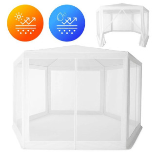 Biely záhradný pavilón s moskytiérou - 2x2x2 m