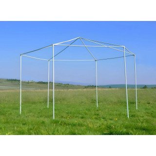 Kerti pavilon szürke szúnyoghálóval - 2x2x2 m -