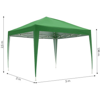 Zöld automata kerti sátor - 3x3 m -