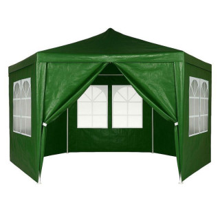 Zöld kerti pavilon sátor ablakokkal - 2x2x2 m