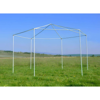 Zöld kerti pavilon sátor ablakokkal - 2x2x2 m