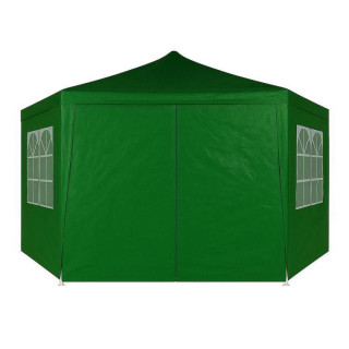 Zöld kerti pavilon sátor ablakokkal - 2x2x2 m