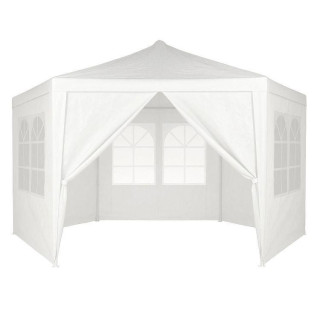 Fehér kerti pavilon sátor ablakokkal - 2x2x2 m -