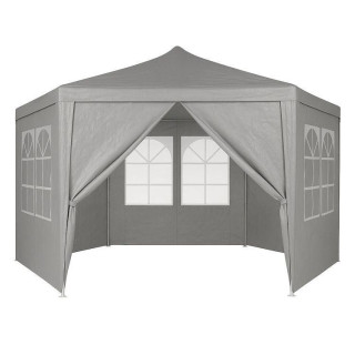 Kerti szürke pavilon sátor ablakokkal - 2x2x2 m